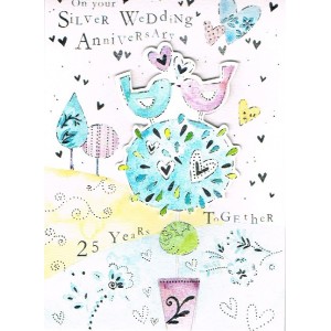 Card - Silver Wedding Anniversary